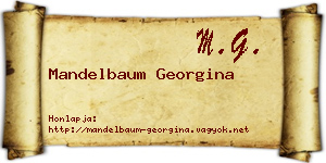 Mandelbaum Georgina névjegykártya