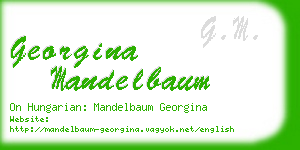 georgina mandelbaum business card